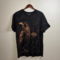 Image 3 of “GNARLY CROW” Custom Bleach Painted T-shirt LARGE