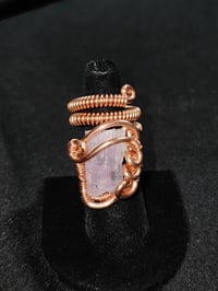 Image 1 of Adjustable Pink Kunzite Ring, Madagascar 