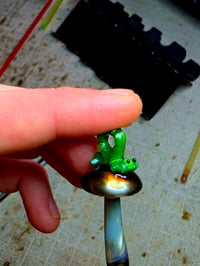 Image 3 of Mushroom pendant with lil inch worm bale 🐛🍄🫠