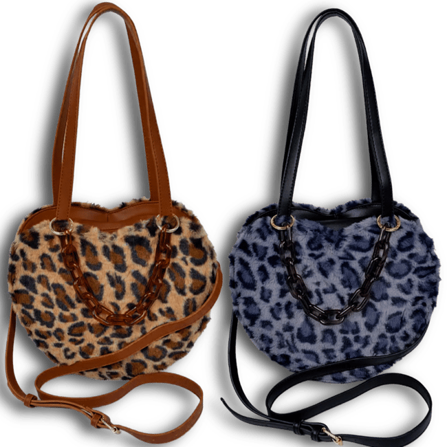 Heart Shaped Leopard Bags 