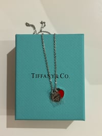 Image 1 of Red double heart necklace