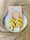 MUSTARD YELLOW ALEXA CLAY EARRINGS