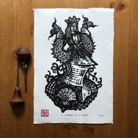 Image 1 of Le Chevalier à la Sirène - Lino Print
