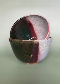 Image 1 of Ramen Bowl Set - Green, Pink, and White (Seconds)