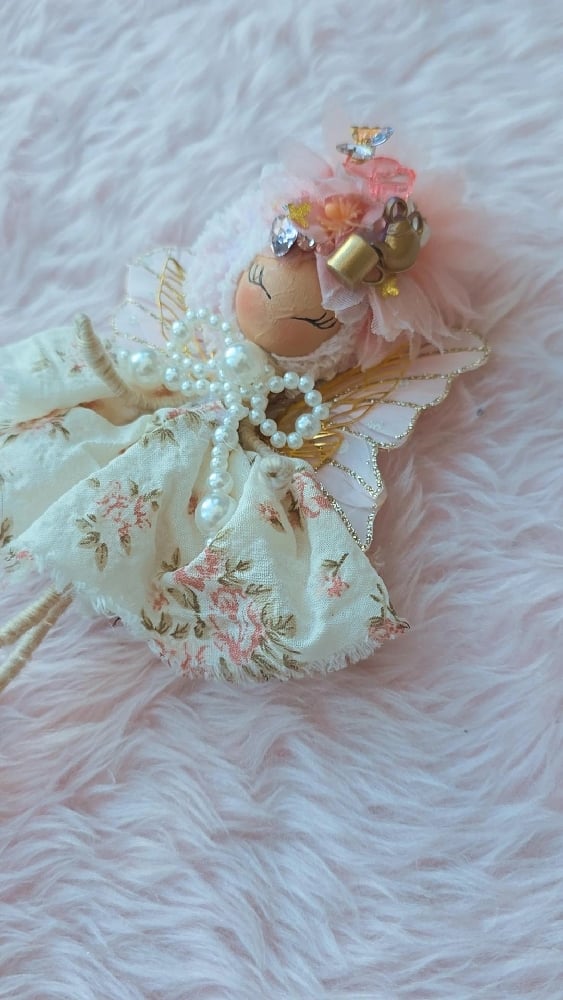 Image of Pink Floral Fairy with wand 
