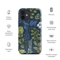 Image 10 of Art Nouveau Inspired Blue Boho Floral Tough Case for iPhone®