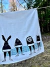 Citytime Handprinted SET OF THREE 100% Cotton Floursack Towels