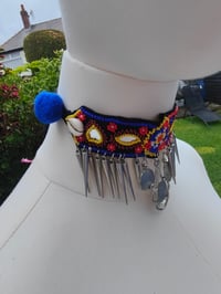 Image 4 of Festie choker - drop spikes