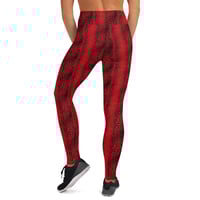 Image 3 of BOSSFITTED Red Snake Yoga Leggings