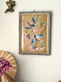 Image 1 of Cadre aux oiseaux et fleurs