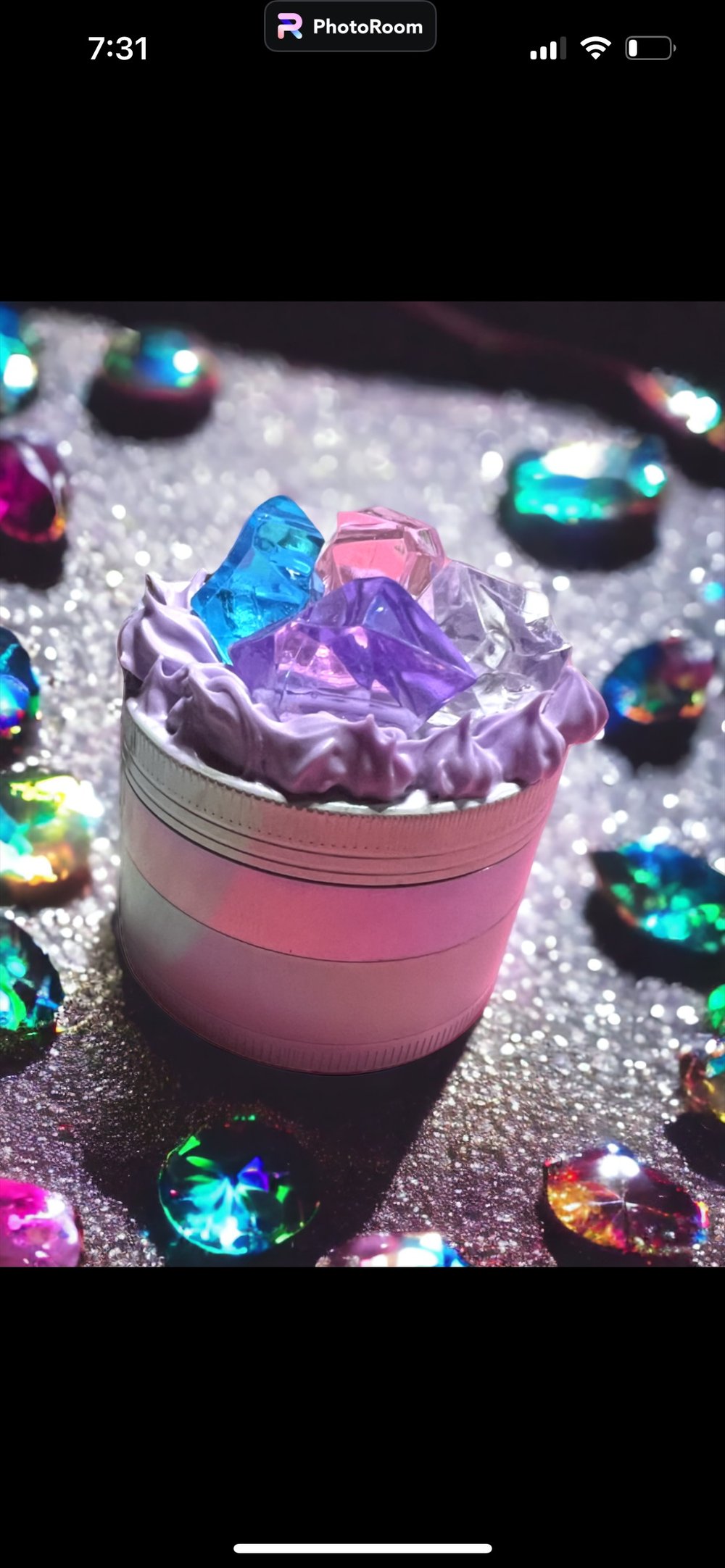 Frosted gemstone iridescent grinder 💕