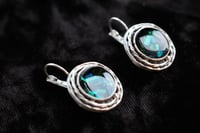 Image 9 of Dead Good Elytra Beetlewing earrings  silver plated brass