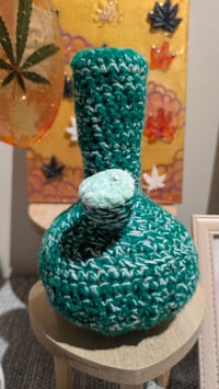 Image 1 of Green Crochet Bong Buddy Plush