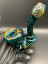 MINT CRUSHED OPAL w/ BLUE SPARKLE RAINBOW LINEWORK HEADY SHERLOCK