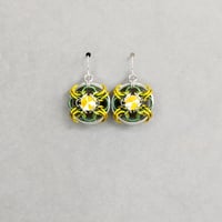 Lemon-Lime Capture Crystal Forbidden Eye Earrings