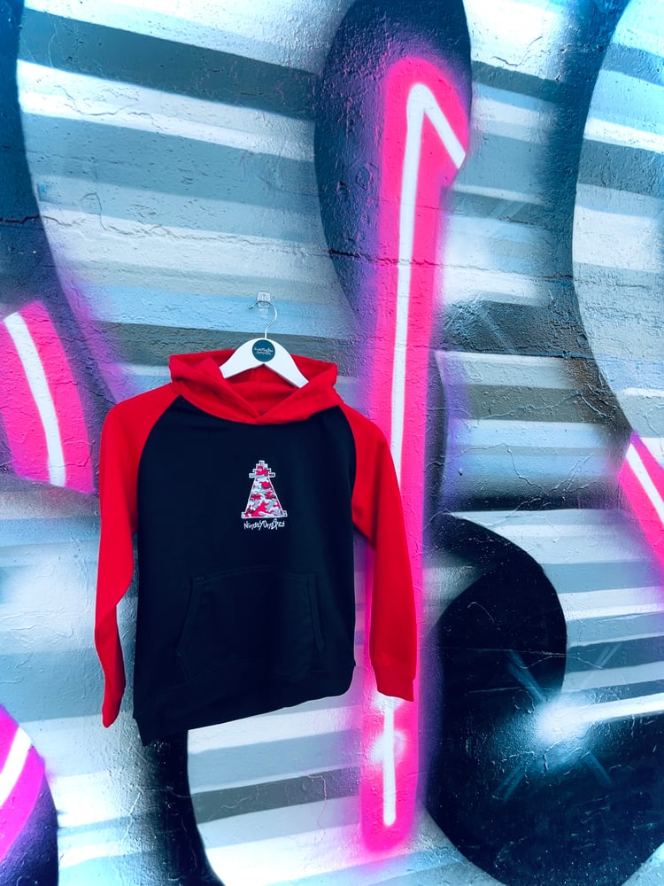 Image of Kids Black/Red Camo Hoody