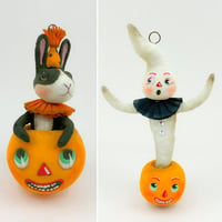 Image 4 of Vintage Inspired Dutch Rabbit in Jack O' Lantern