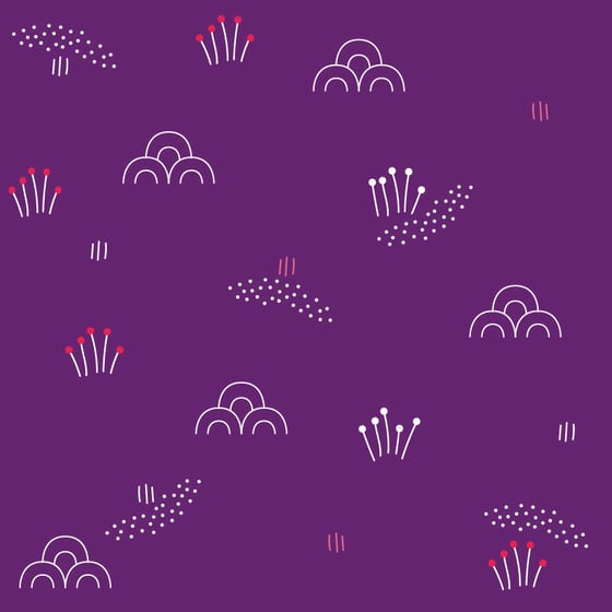 Image of Prairie Violette - Tissu en Coton Biologique