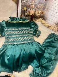 Image 2 of Girls hand smocked Harrods pyjamas 