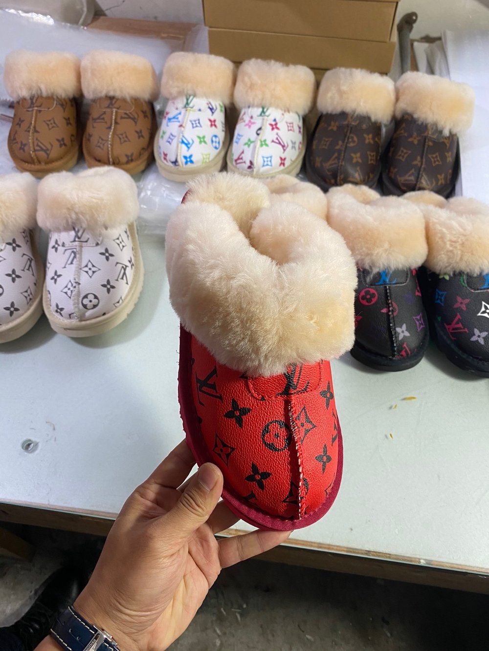 LV Fur Slippers