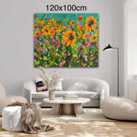 Image 3 of Custom Size Extra Large Art - Sunflowers 