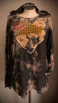 Image 4 of Upcycled “Tie Dye purple rose”  hoodie