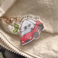 Giri Chan I Wanna Be Rich Keychain