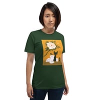 Image 3 of Cats and Peony Unisex T-Shirt