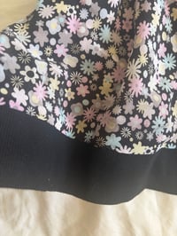 Image 5 of Vintage Y2K black floral silk cami with ribbed bottom 