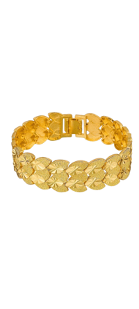 Image 5 of Luxury Dragon Scale 24K Gold Plated Men’s Bracelet