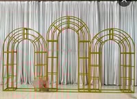 Image 3 of Gold Stainless  Steel with  glass candle holder  210x300cm 