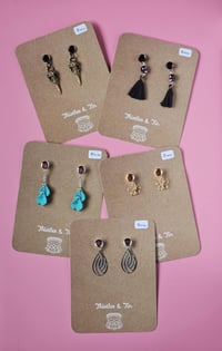 Image 1 of 8mm Tunnel Dangle Earrings | Plugs | Guages 