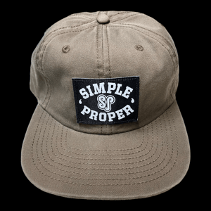 Image of S&P-“Brand Eyedinity” Logo PatchWork Washed 6-Panel StrapBack Cap (Earth Brown)