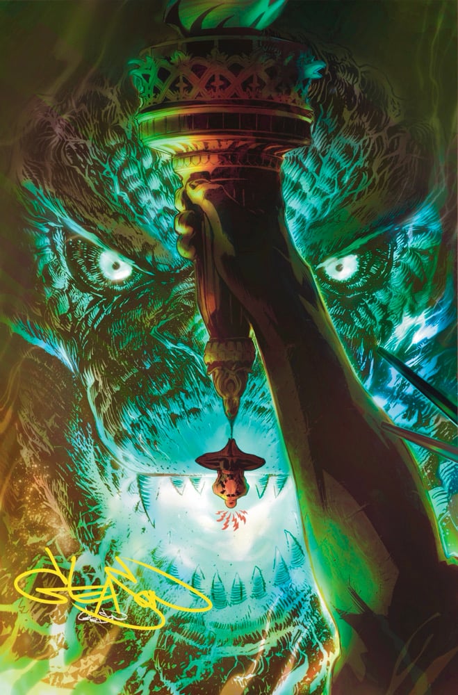 Image of GODZILLA VS. SPIDER-MAN #1 VIRGIN 1:[25] GLEASON RATIO VARIANT Signed w/COA