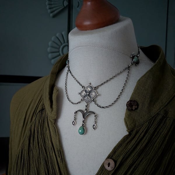 Image of Emerald Valley Flower Choker 