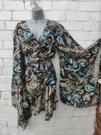 Image 9 of Pefkos co ord sarong set Jade and Gold