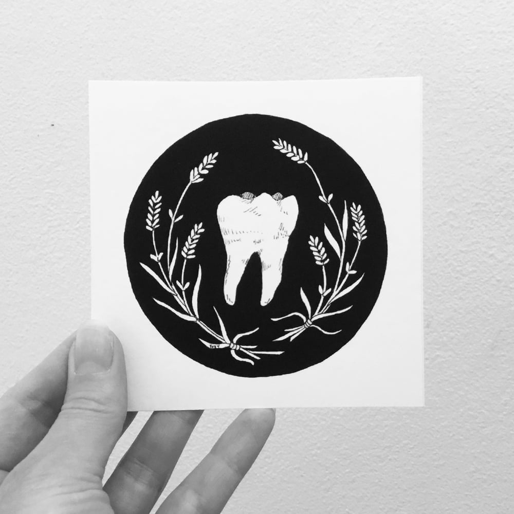 Tooth And Lavender Mini Print