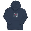 Image 1 of Embroidered heart Flower Kids eco hoodie