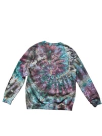 Image 4 of  M Unisex Crew Sweatshirt in Cool Muted Spiral Ice Dye