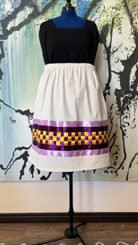 Image 1 of Purple & Yellow Checkered Skirt