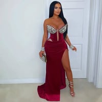 Heidi velvet crystal dress