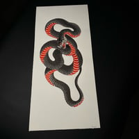 Image 2 of Red belly snake painting original 