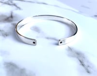 Image 2 of You Have No Power Over Me Handmade Sterling Silver Cuff Bracelet 