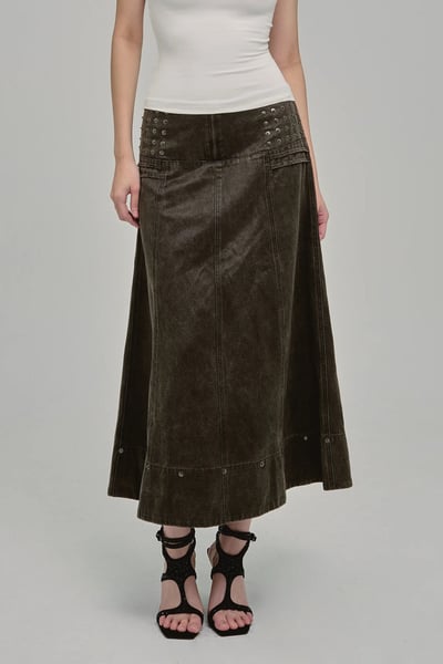 Image of GHOSTBOY - Ammo Maxi Skirt (Coal)