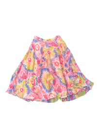 Image 1 of Floral Pastel Midi Skirt W30in
