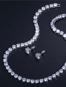 Image 2 of Hold me Down Cz Necklace and Earrings
