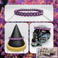 Image 1 of Amethyst Wine + Amethyst Opal Bangle Bracelet