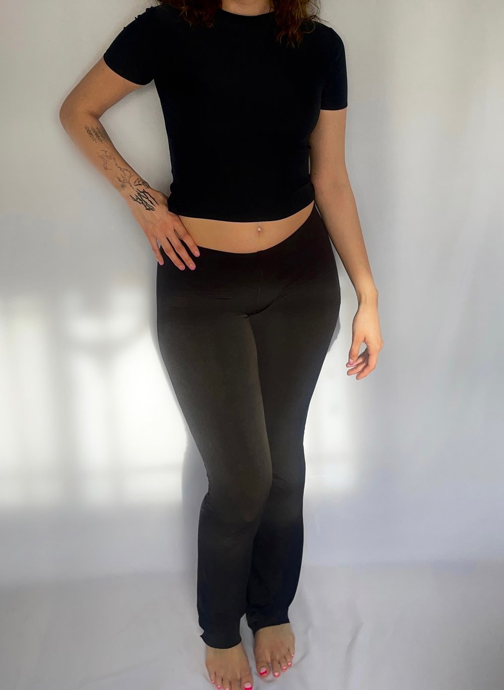 Image of BLK MiD RiSE PANTS 