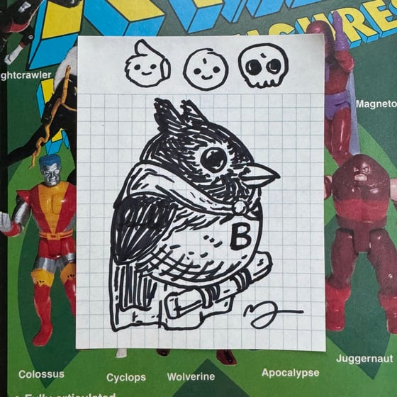 Image of Fat Bird Sharpie Sketch #75