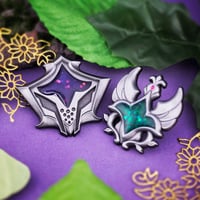 White Lily and Silent Salt Soul Jam Enamel Pin Set